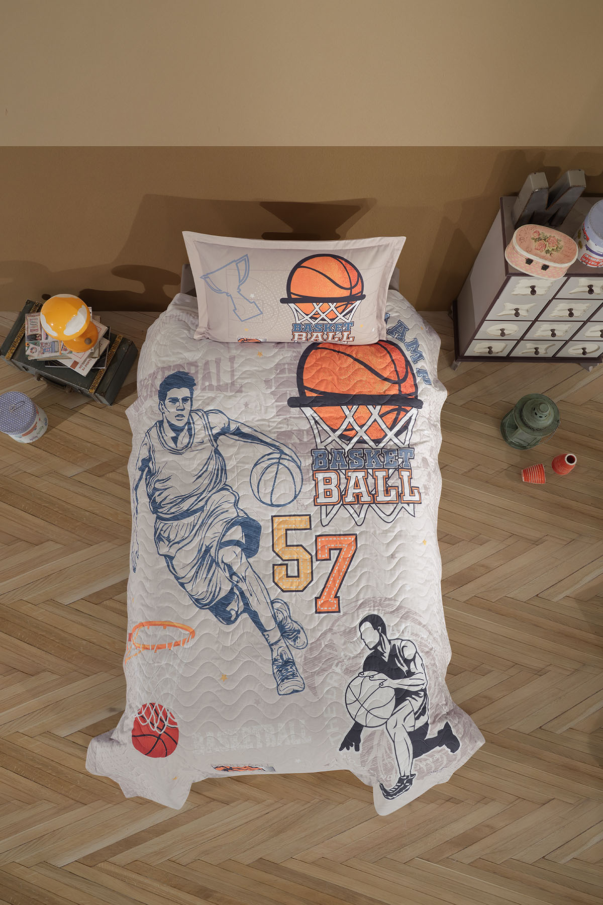 Ranforce %100 Pamuk Tek Kişilik Dört Mevsim Set Basketball