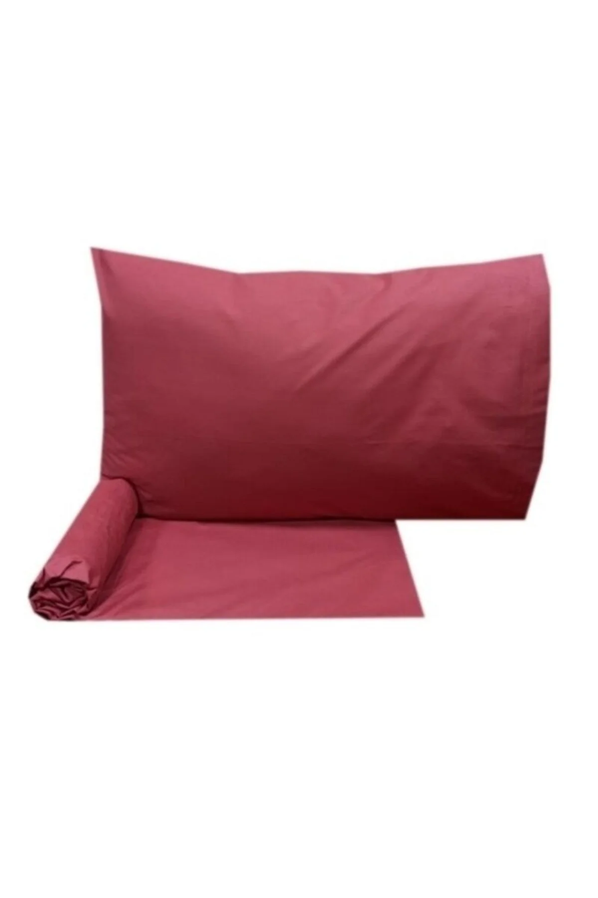 Ranforce Fitted Çarşaf Seti Bordo 120x200cm