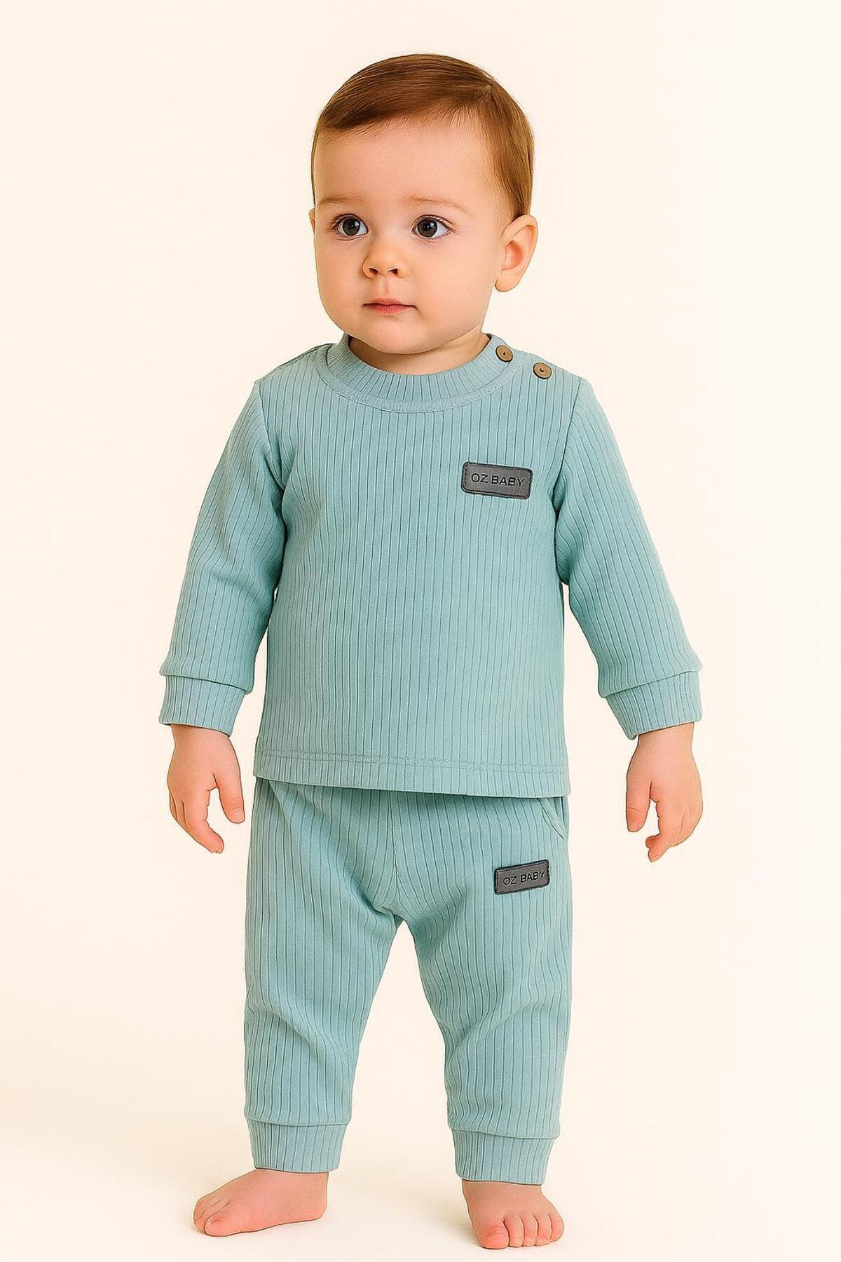 Oz Baby Raporlu Organik %100 Pamuk Unisex Kız Erkek Bebek Takımı