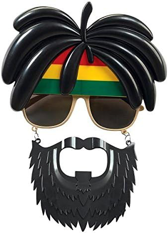 Rasta Peruklu Rasta Sakallı Bob Marley Bıyıklı Parti Gözlüğü 27x1