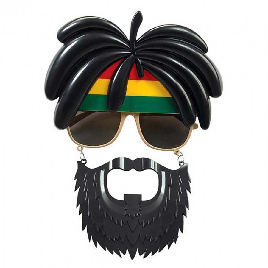 Rasta Peruklu Rasta Sakallı Bob Marley Bıyıklı Parti Gözlüğü 27x1