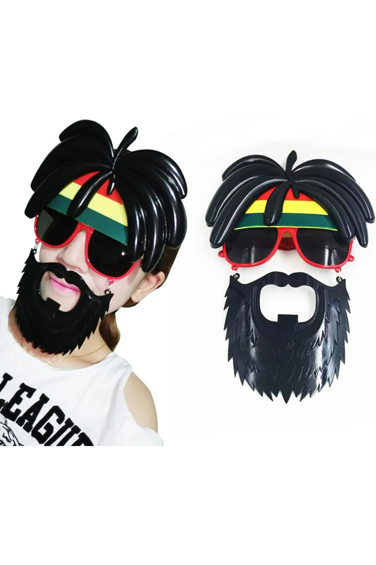 Rasta Peruklu Rasta Sakallı Bob Marley Bıyıklı Parti Gözlüğü 27x18 cm GO506089Gosa4552 Rasta Peruklu Rasta Sakallı Bob Marley Bıyıklı Parti Gözlüğü 27x18 cm GO506089Gosa4552