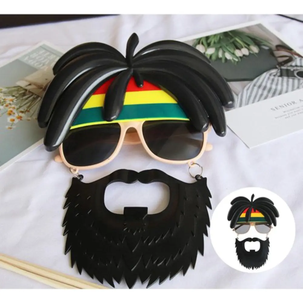 Rasta Peruklu Rasta Sakallı Bob Marley Bıyıklı Parti Gözlüğü 27x1