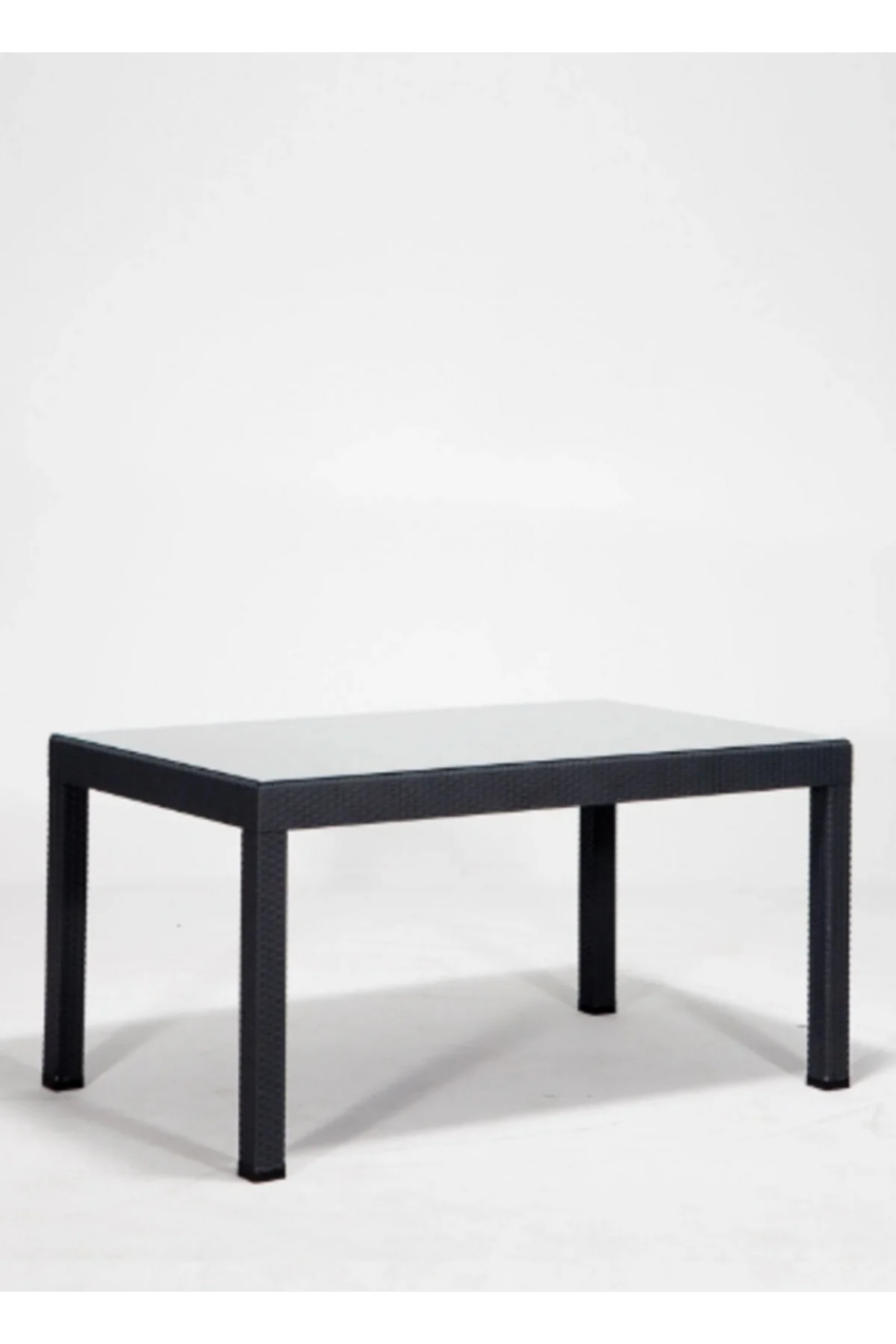 Rattan 90x150 Camlı Masa - Bahçe&balkon&teras