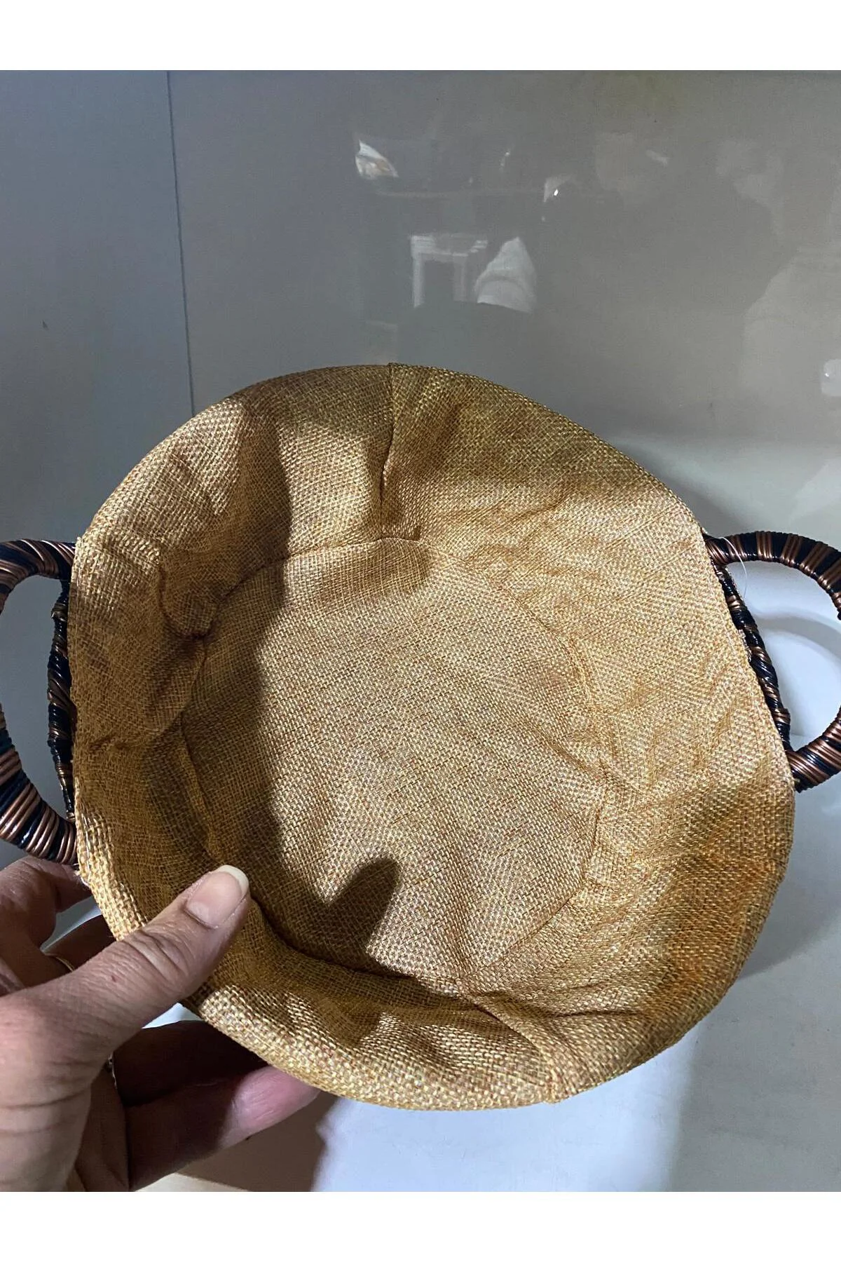 Rattan Yuvarlak Ekmek Sepeti