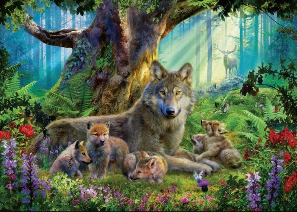 RAVENSBURGER 1000 PUZZ 159871 WOLVES IN FOREST