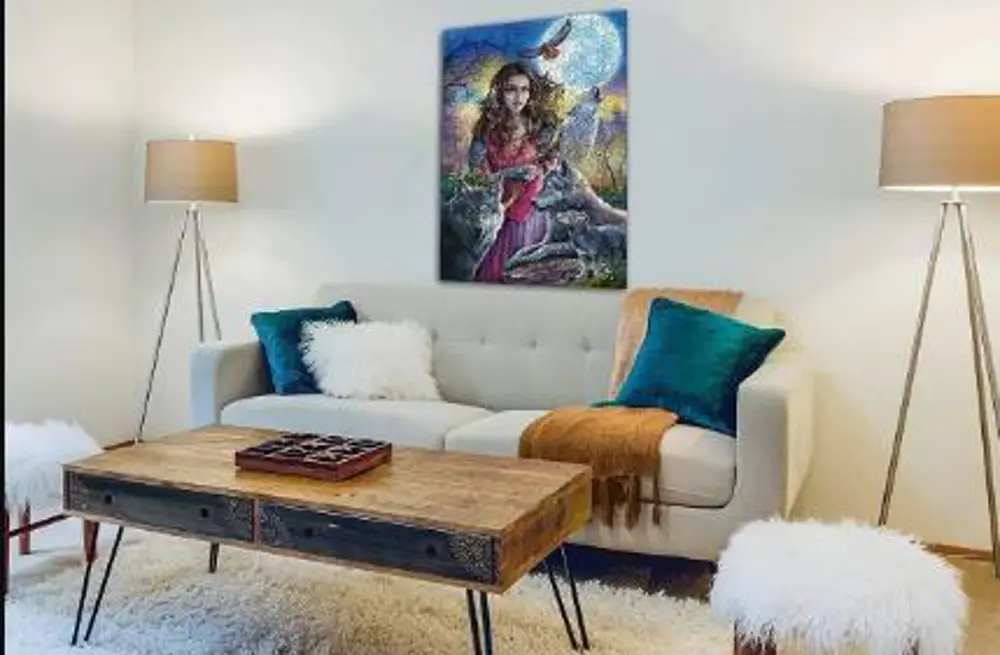 RAVENSBURGER 1000 PUZZ 196647 KURTLARLA KADIN