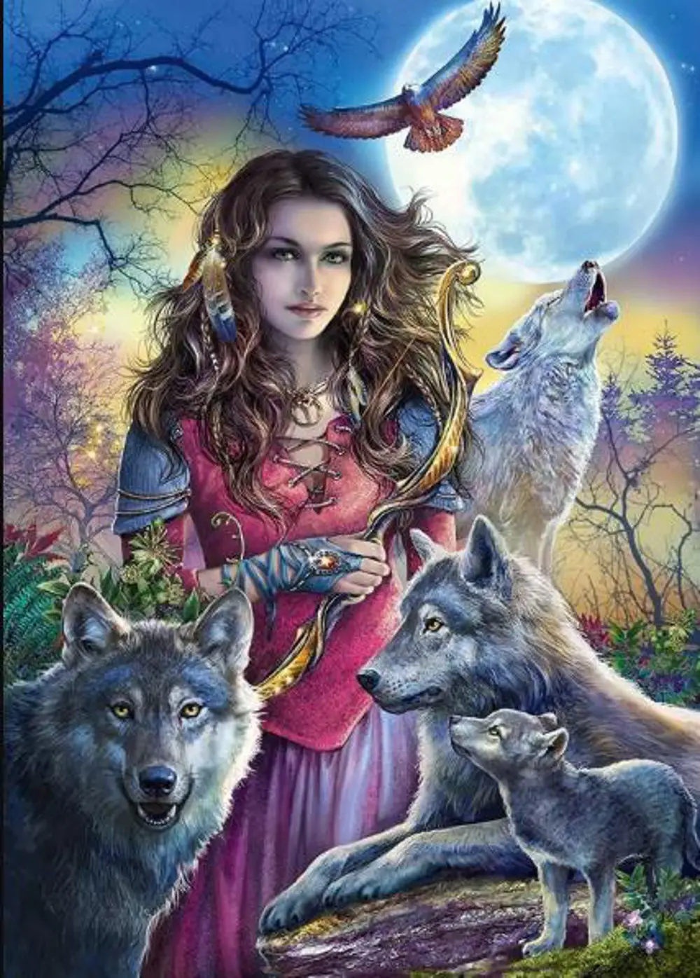 RAVENSBURGER 1000 PUZZ 196647 KURTLARLA KADIN