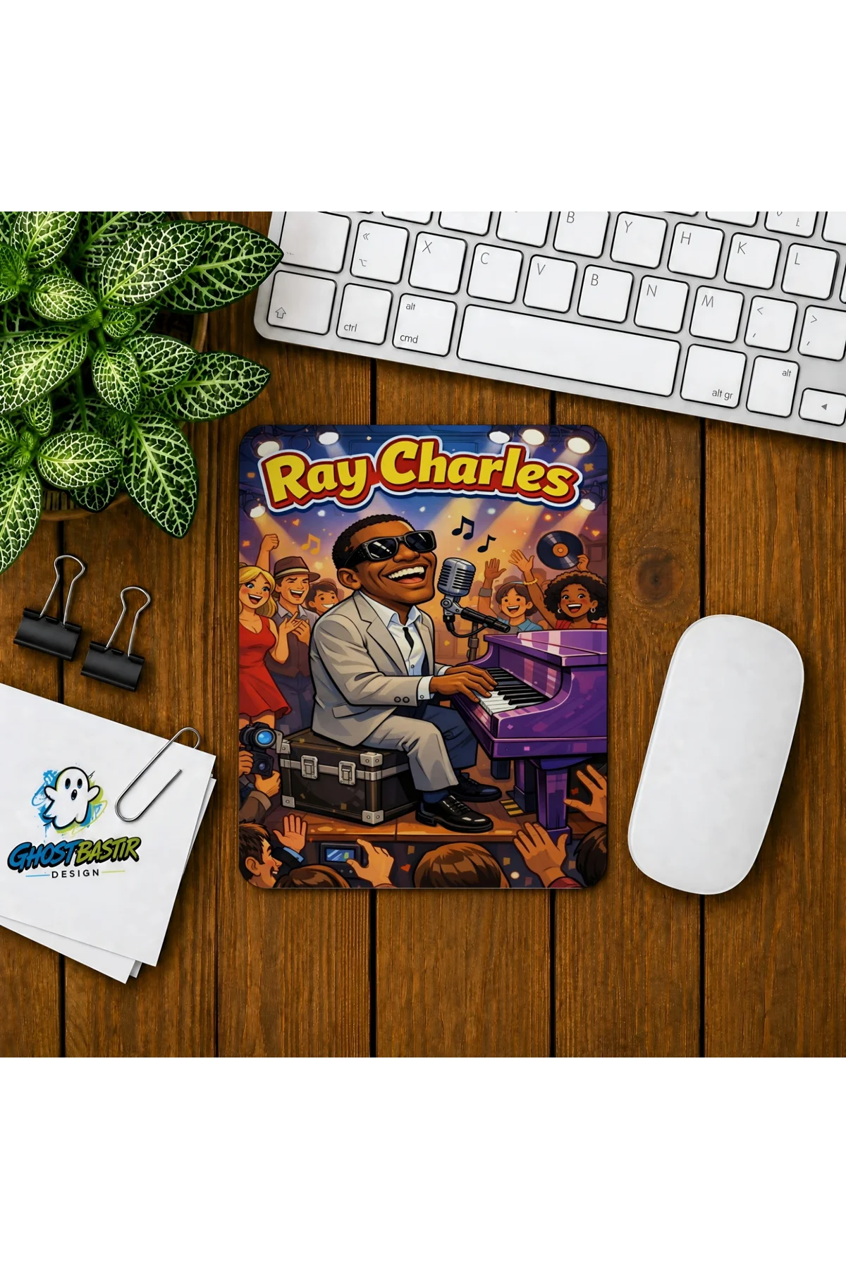 Ray Charles Baskılı Oyuncu Mousepad 0252