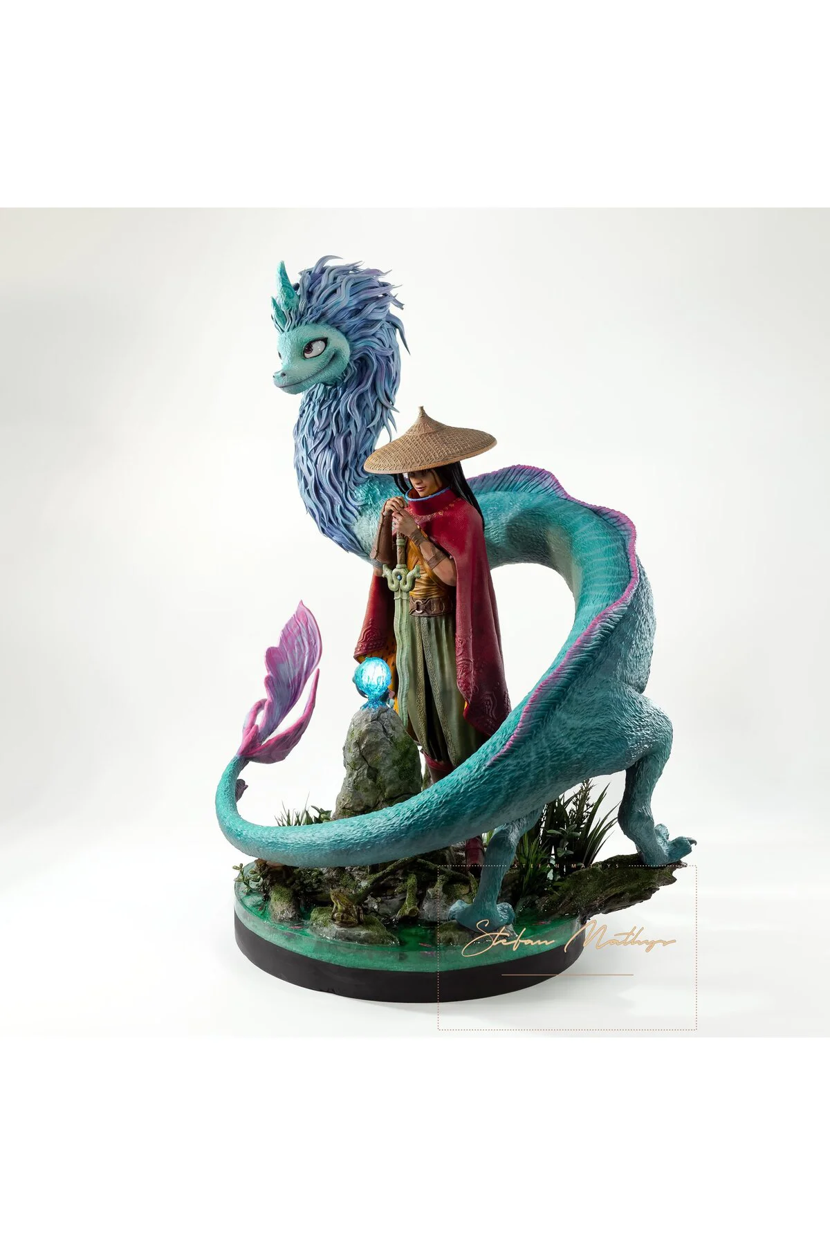 Raya ve Son Ejderha Figürü Dragon Sisu ve Raya Figürü Büyük Boy 25CM