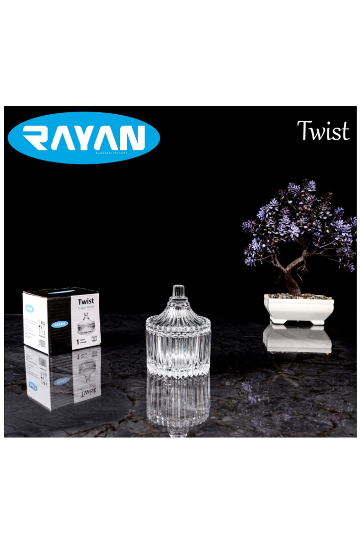 Just Cheap Store Rayan Twist Cam Şekerlik Lokumluk