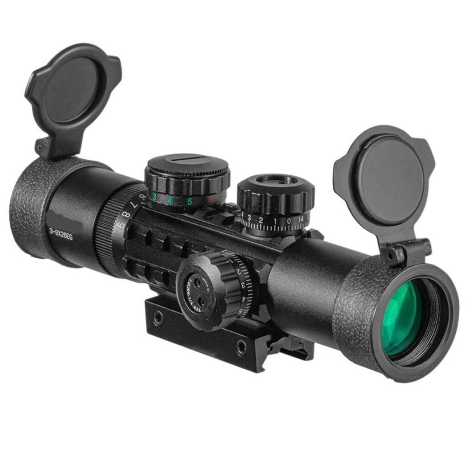 Raylı Çift Işıklı Tüfek Dürbünü C3-9X26 EG 11 Mm / 22 Mm TdrTR