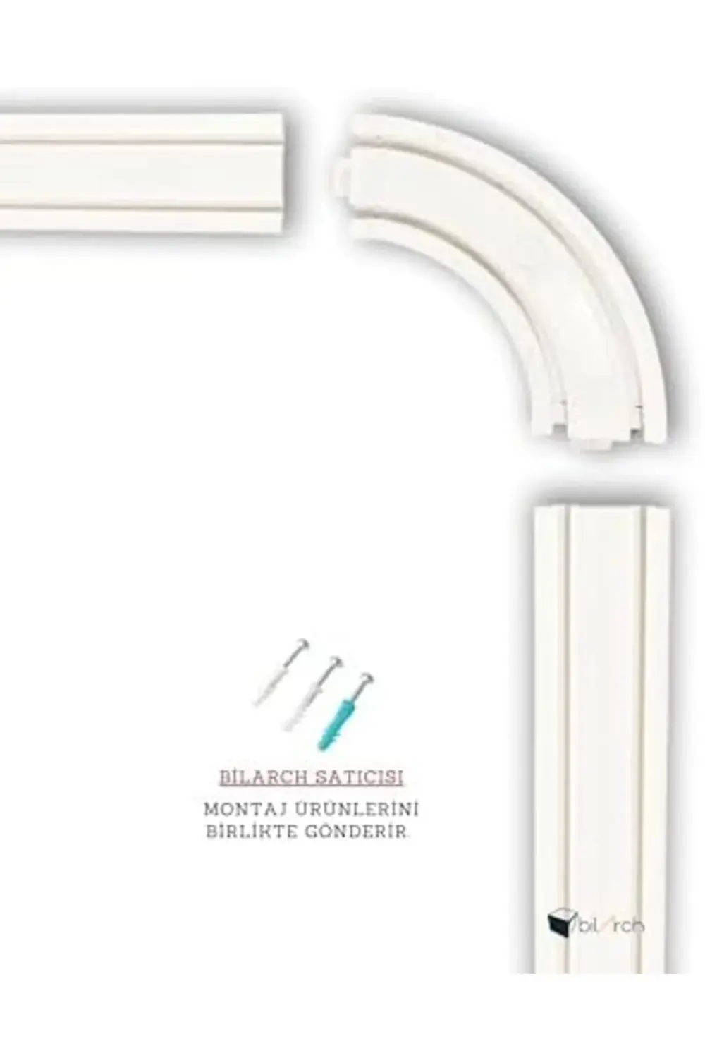 Raylı Rayı Korniş 90° Dönüş Köşe Aparatı 395519