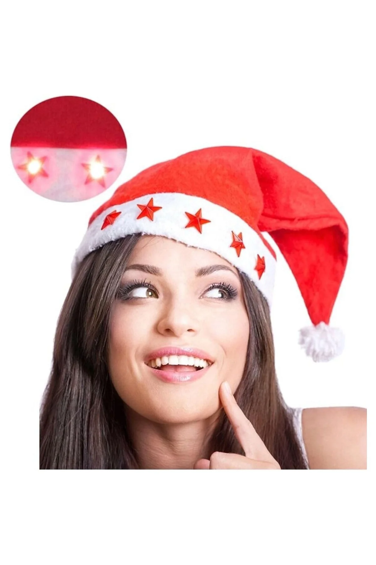 RAYTOYS OYUNCAK 2 Adet Işıklı Noel Baba Şapkası Pilli Led Işıklı 