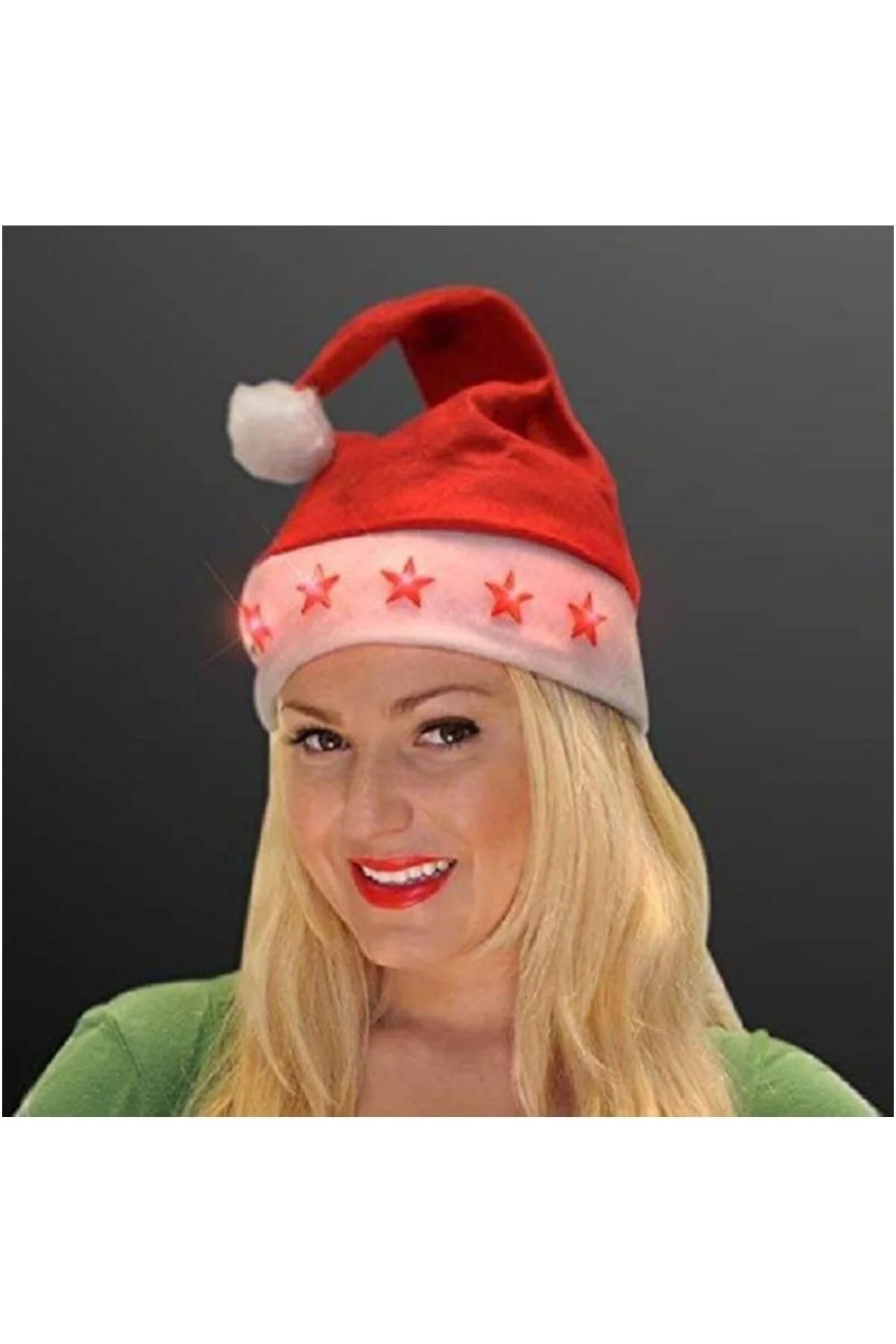 RAYTOYS OYUNCAK 2 Adet Işıklı Noel Baba Şapkası Pilli Led Işıklı 