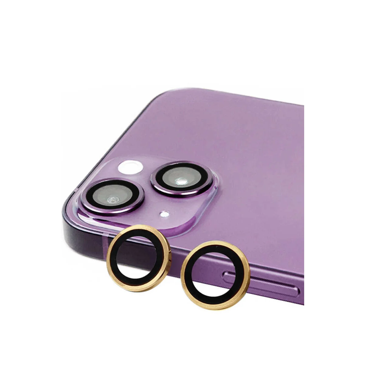 Raze Metal Kamera Lens Koruması - iPhone 15 Sarı HD
