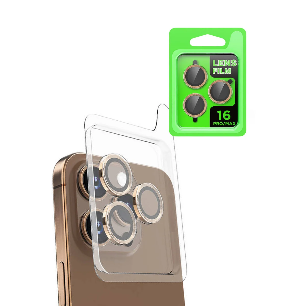 Raze Metal Kamera Lens - iPhone 16 Pro Max Desert HD Tempered Cam
