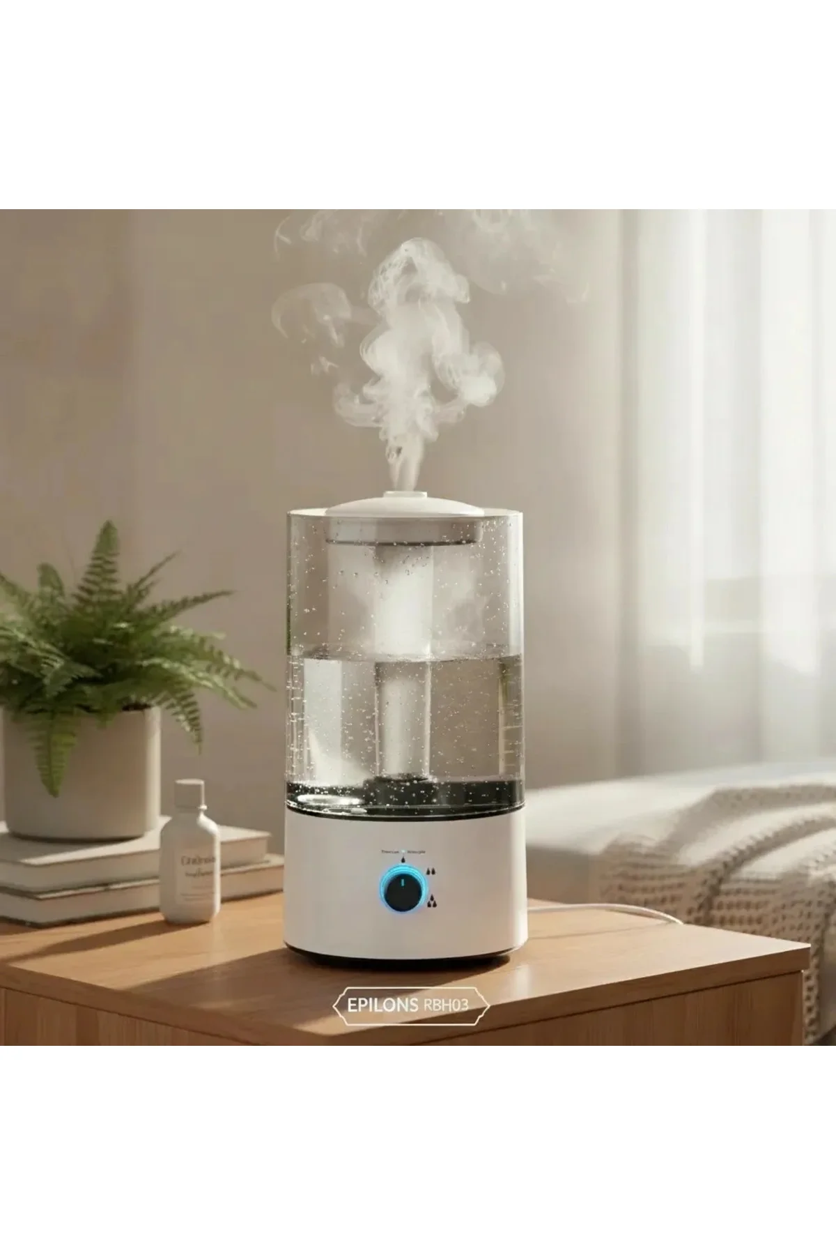 Rbh-04 Ultrasonik Hava Nemlendirici 4 Litre Buhar Makinesi Aroma Difüzörü - Otomatik Kapanma