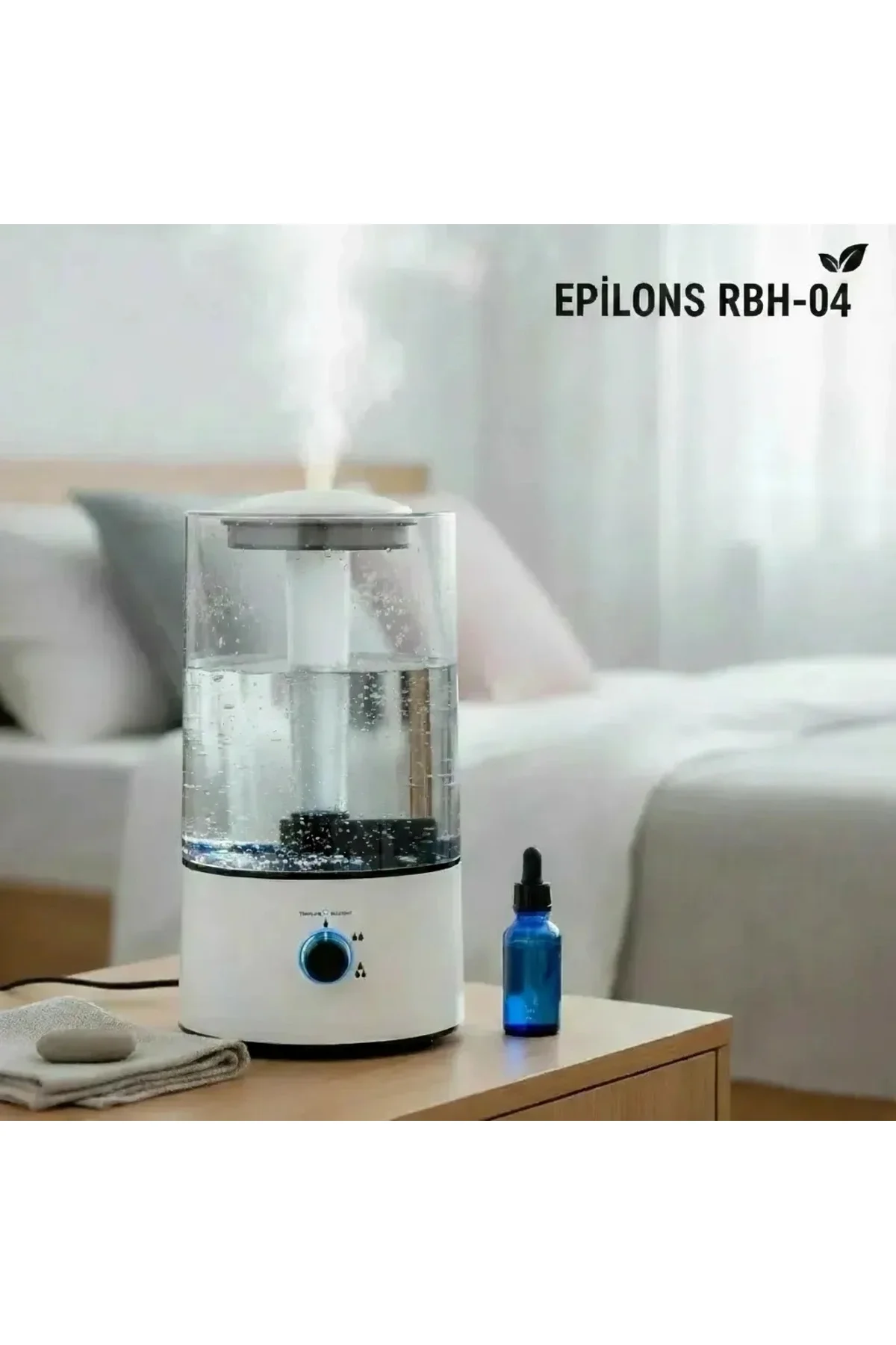 Rbh-04 Ultrasonik Hava Nemlendirici 4 Litre Buhar Makinesi Aroma Difüzörü - Otomatik Kapanma