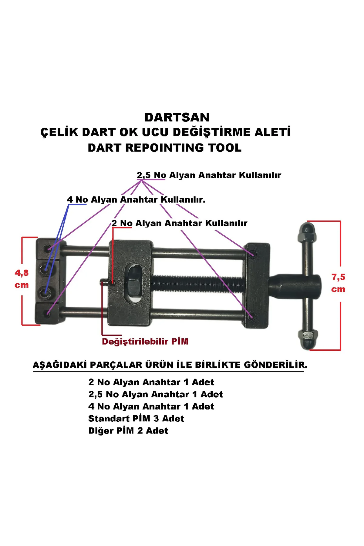 Re-Pointing Tool. Dart Ok Ucu Değiştirme Aleti - Görsel 7