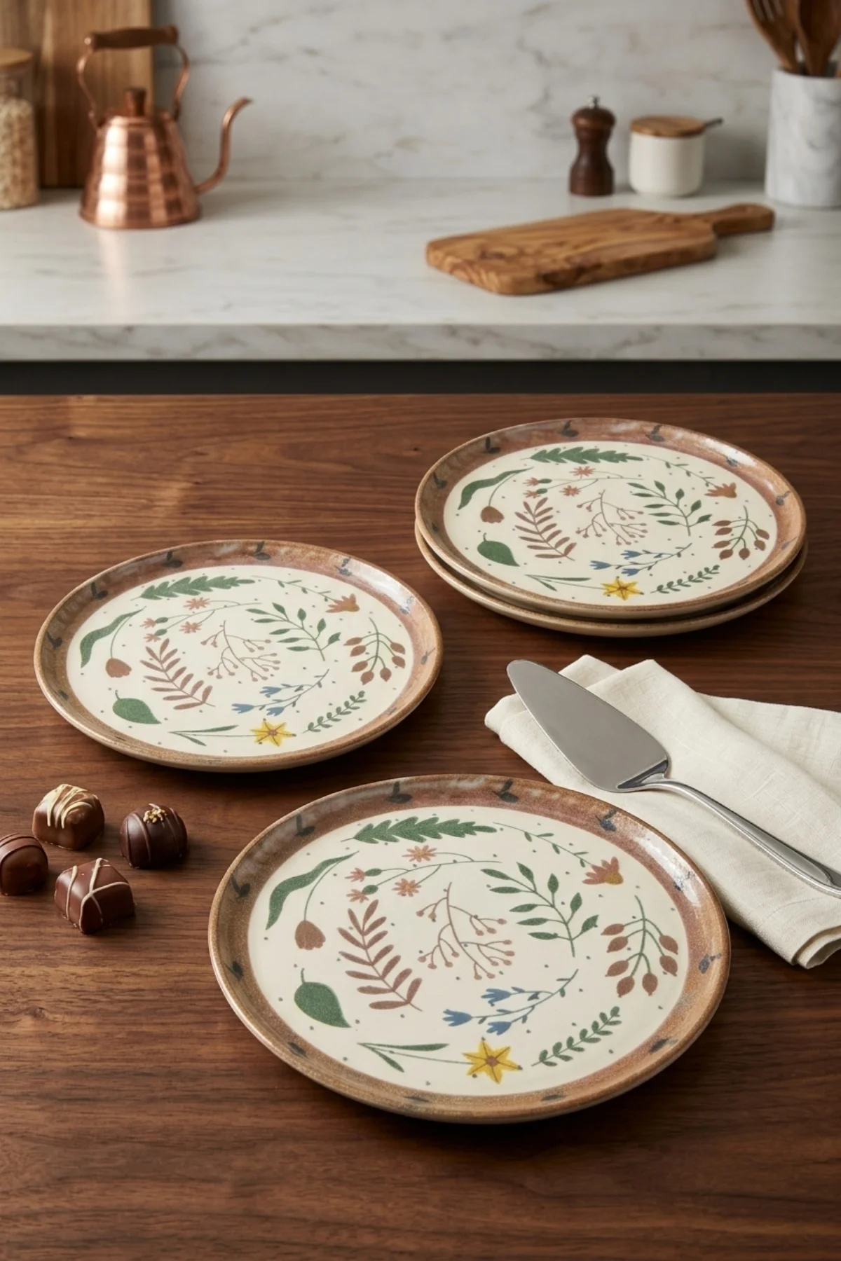 Reaktif Soft Bloom Nordic Pasta Tabağı 22 Cm 4 Adet 22877