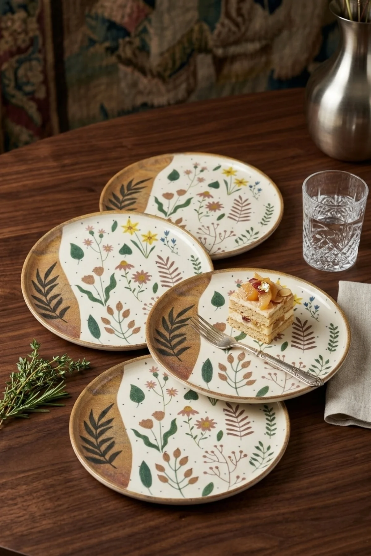 Reaktif Soft Bloom Nordic Pasta Tabağı 22 Cm 4 Adet 22876