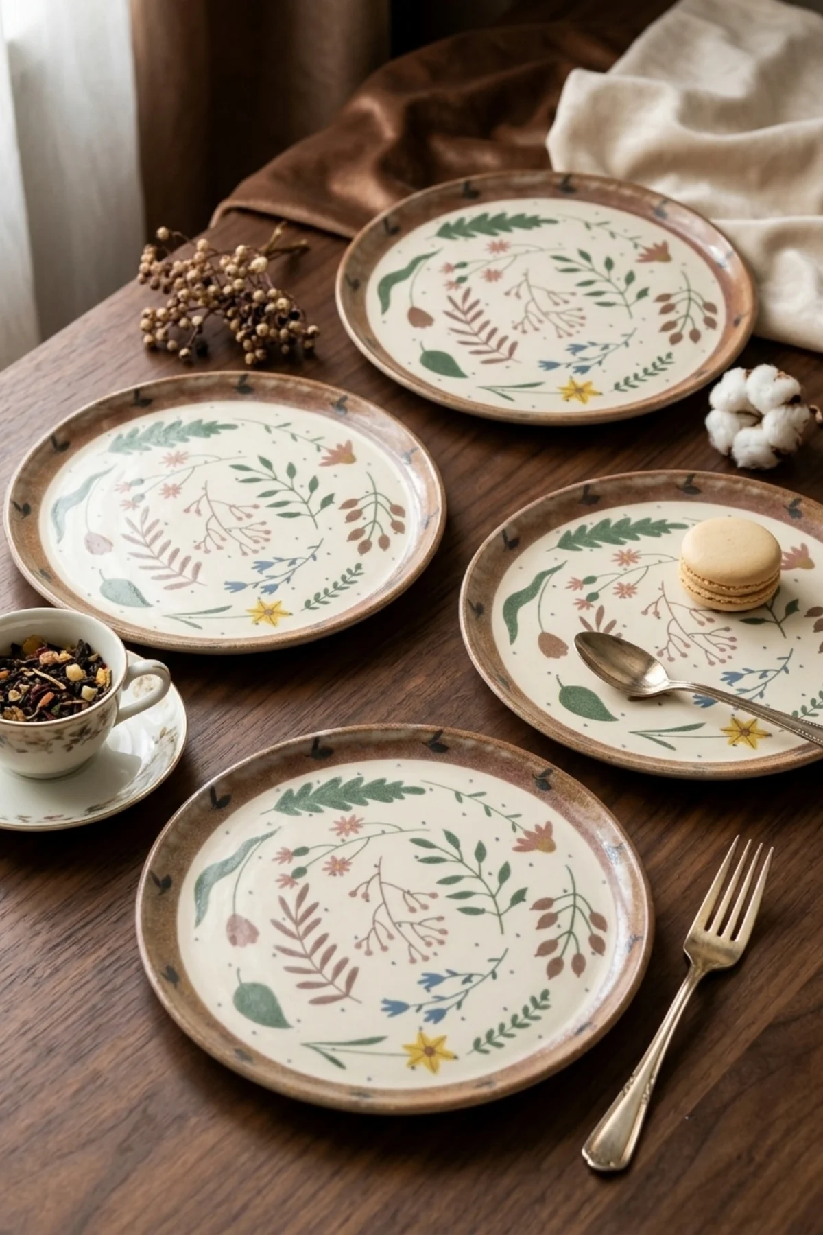 Reaktif Soft Bloom Nordic Pasta Tabağı 22 Cm 4 Adet 22877