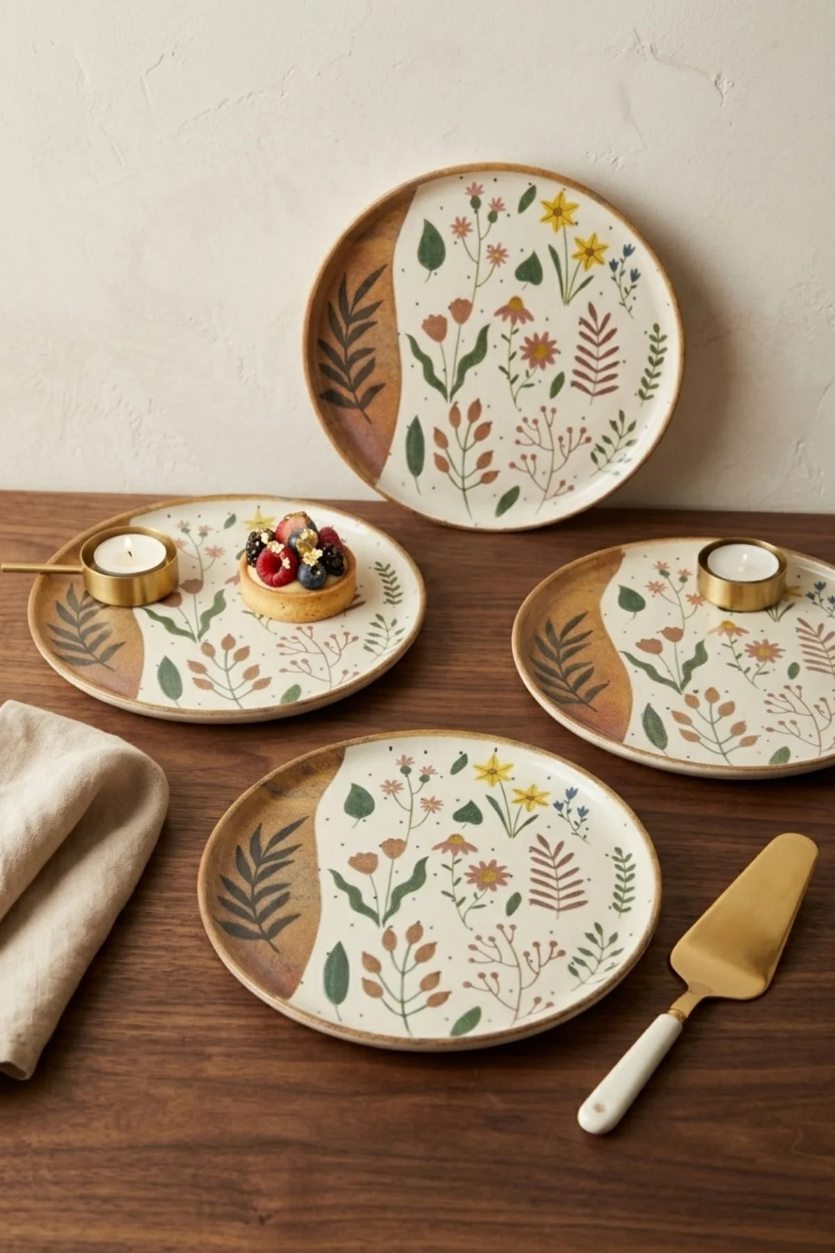 Reaktif Soft Bloom Nordic Pasta Tabağı 22 Cm 4 Adet 22876