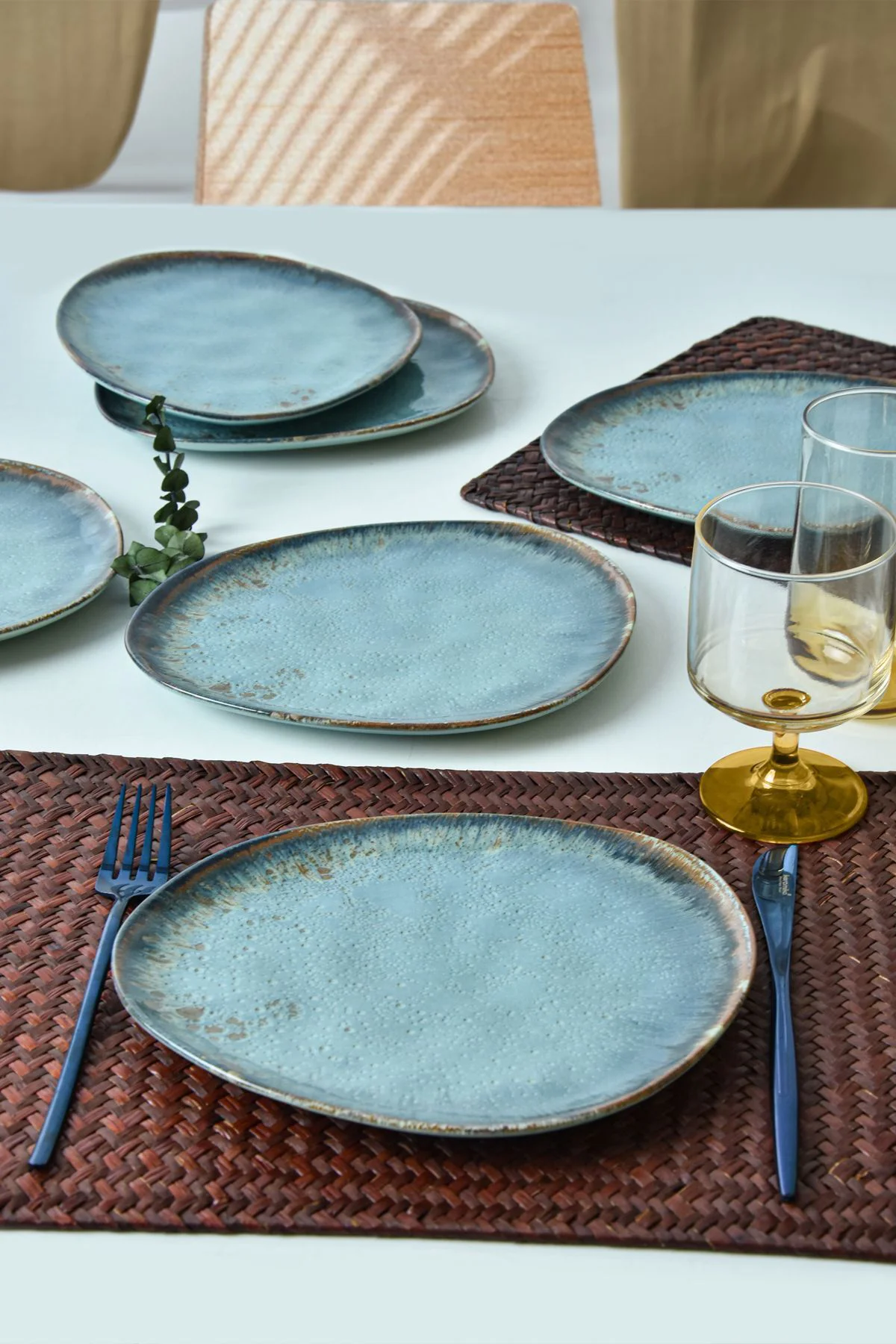Reaktif Turkuaz Trior Pasta Tabağı 23 Cm 6 Adet 19013