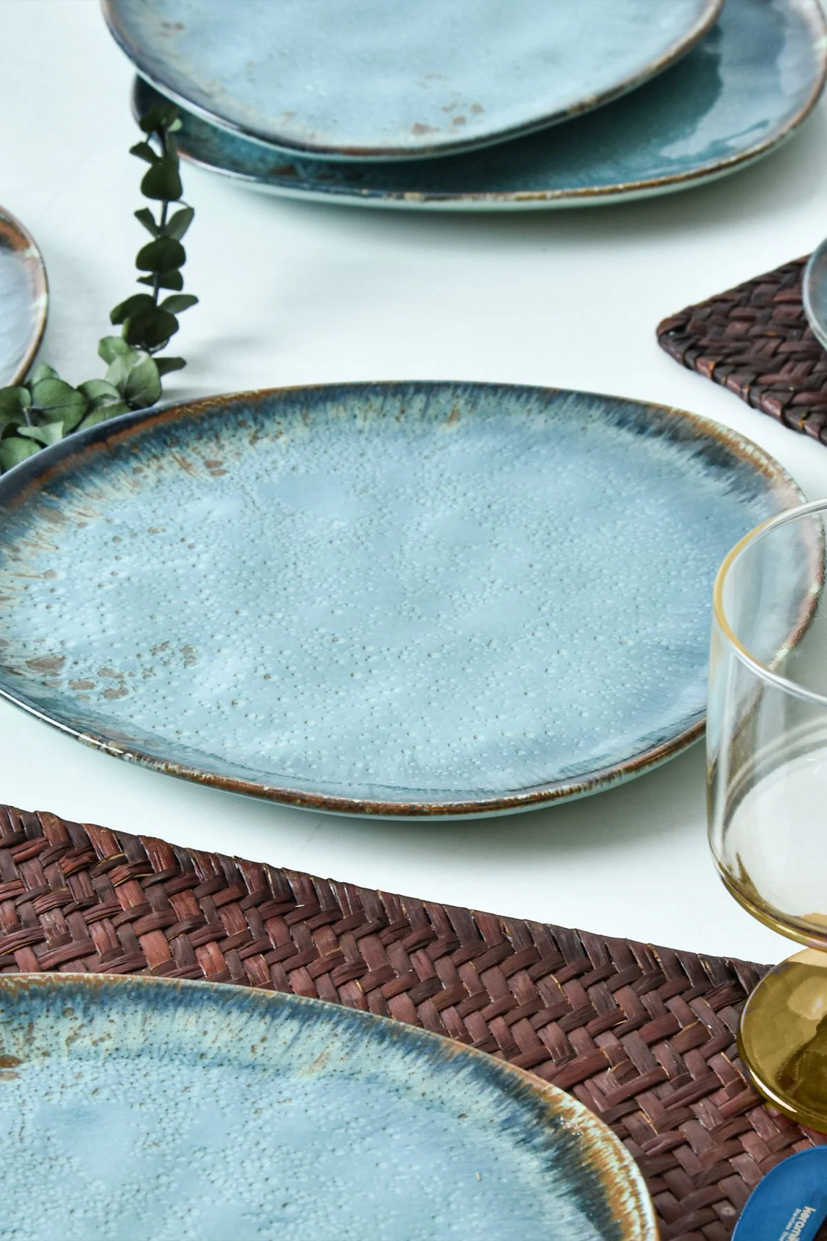 Reaktif Turkuaz Trior Pasta Tabağı 23 Cm 6 Adet 19013