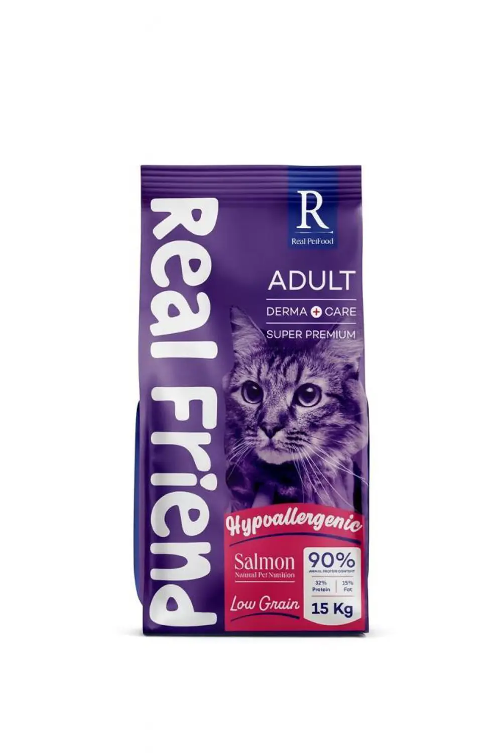 Real Friend Derma Care Hypoallergenic Salmon 32/15 Kedi Maması 15 Real Friend Derma Care Hypoallergenic Salmon 32/15 Kedi Maması 15