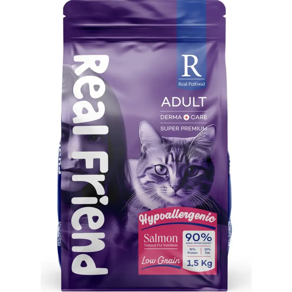 Real Friend Derma Care Hypoallergenic Salmon 32/15 Kedi Maması 1,