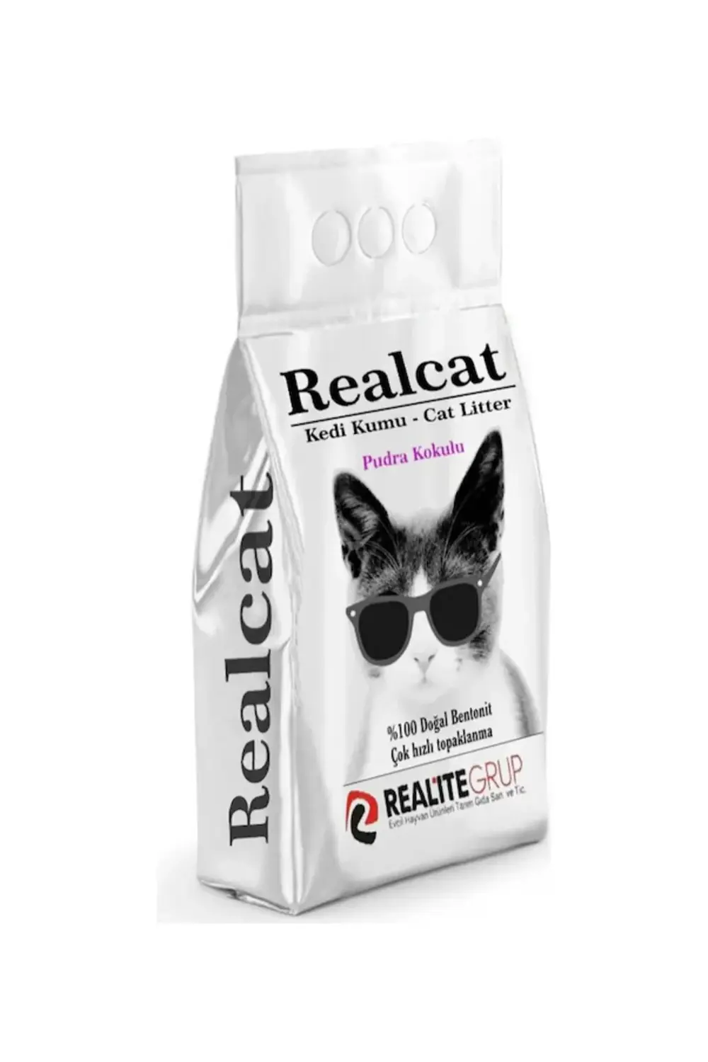Realcat Pudra Kokulu Topaklaşan Bentonit Kedi Kumu 20 L