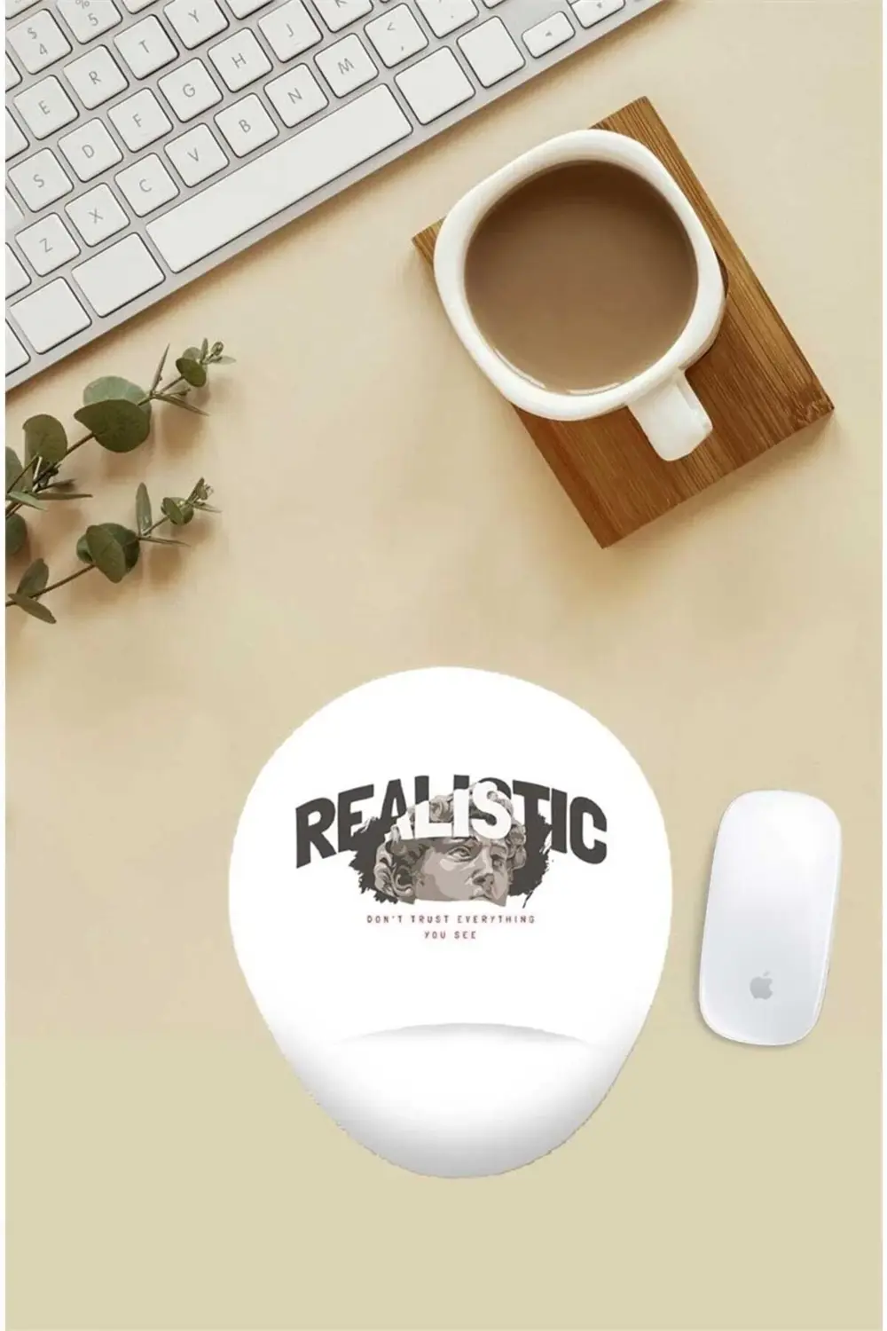 Realistic Yazılı Bilek Destekli Mouse Pad