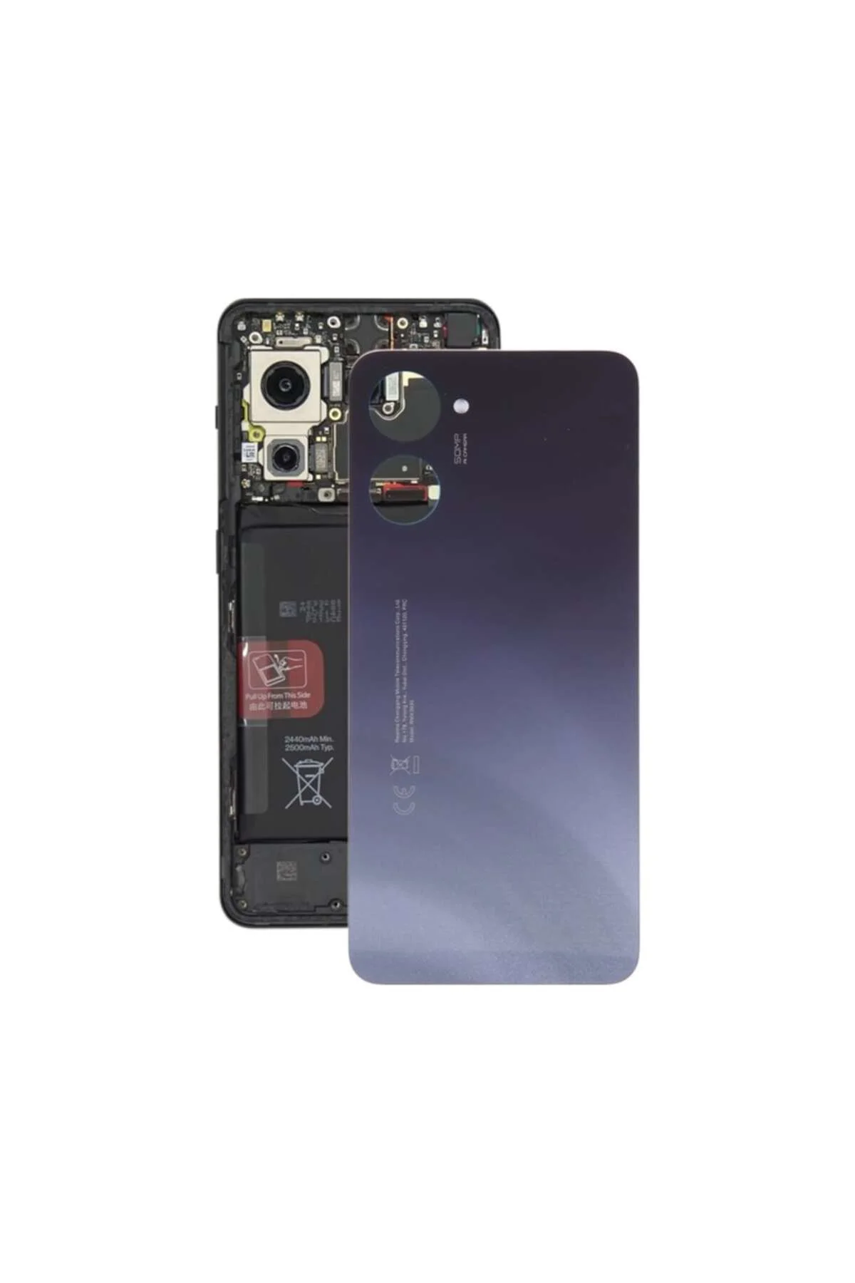 Realme 10 Uyumlu Pil Arka Kapağı Beyaz