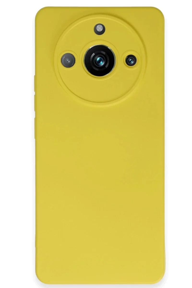 Realme 11 Pro Kılıf Nano içi Kadife Silikon - Sarı Realme 11 Pro Kılıf Nano içi Kadife Silikon - Sarı