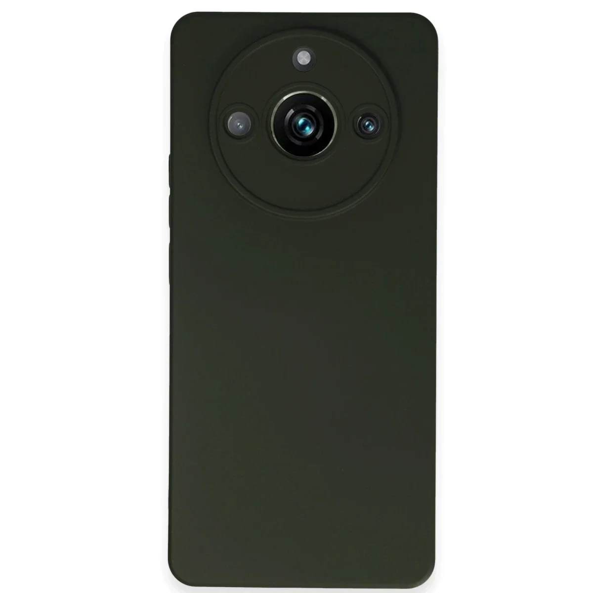 Realme 11 Pro Kılıf Nano içi Kadife Silikon - Koyu Yeşil Realme 11 Pro Kılıf Nano içi Kadife Silikon - Koyu Yeşil