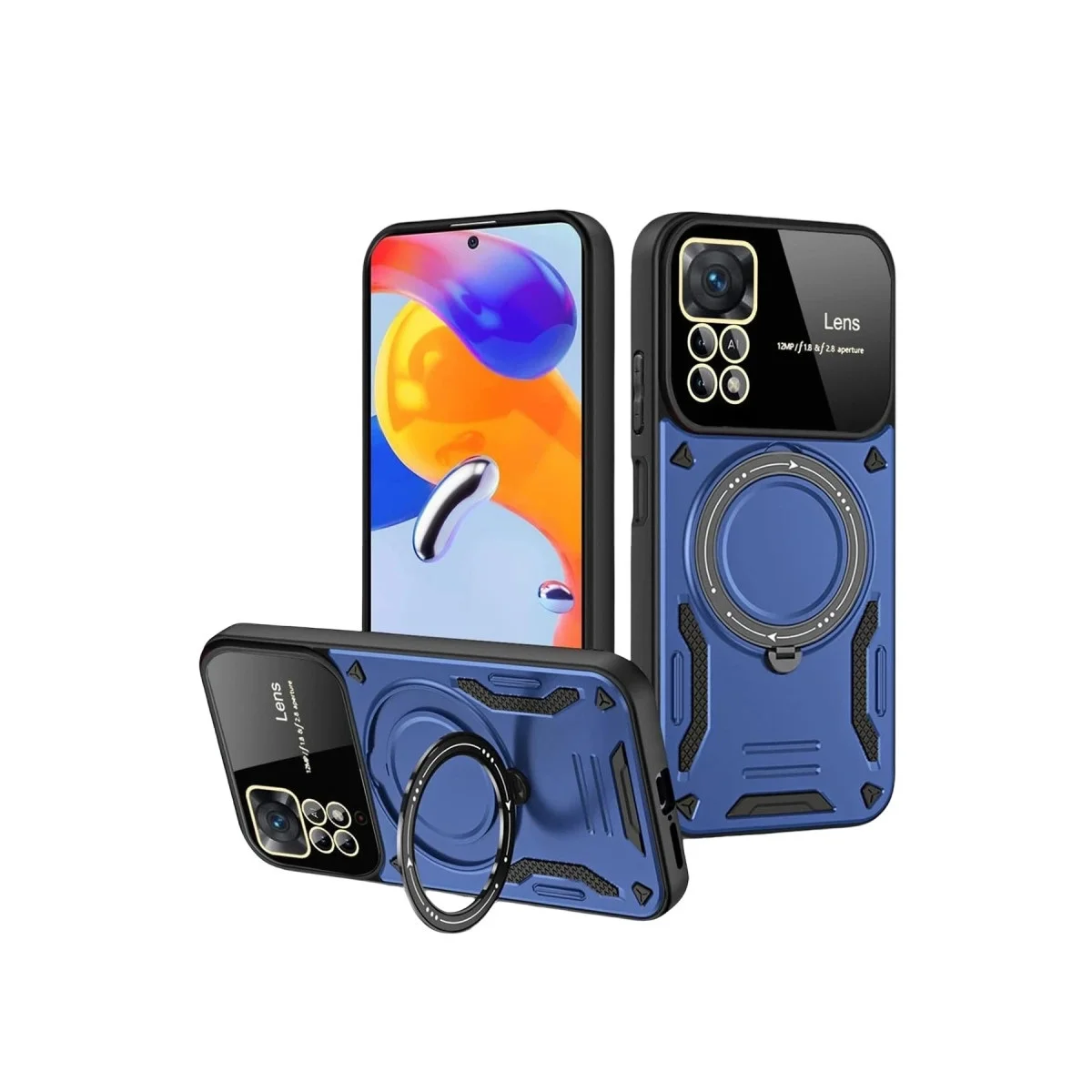 Realme 11 Pro Plus Joy Lens Standlı Kapak - Lacivert Realme 11 Pro Plus Joy Lens Standlı Kapak - Lacivert