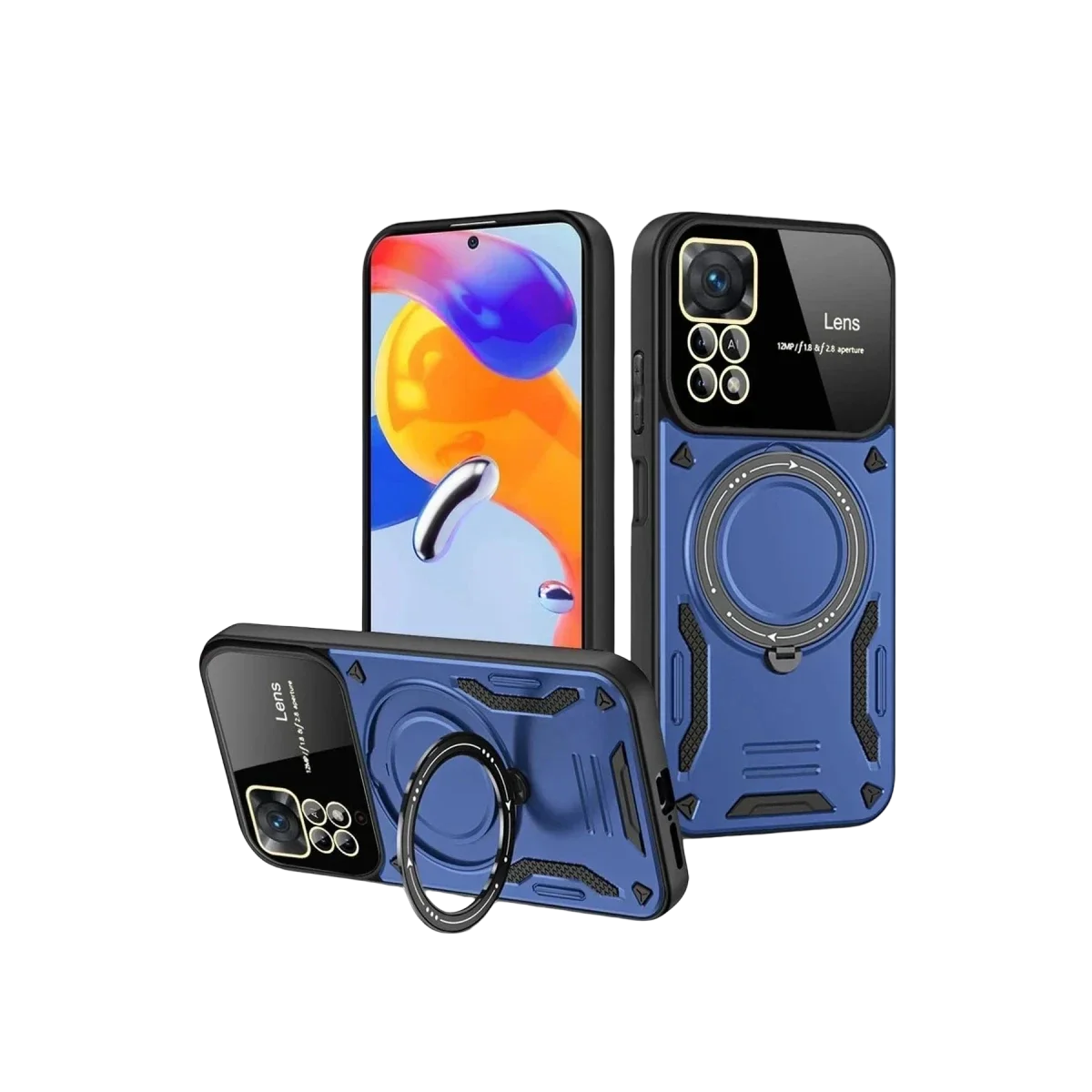 Realme 11 Pro Plus Joy Lens Standlı Kapak - Lacivert