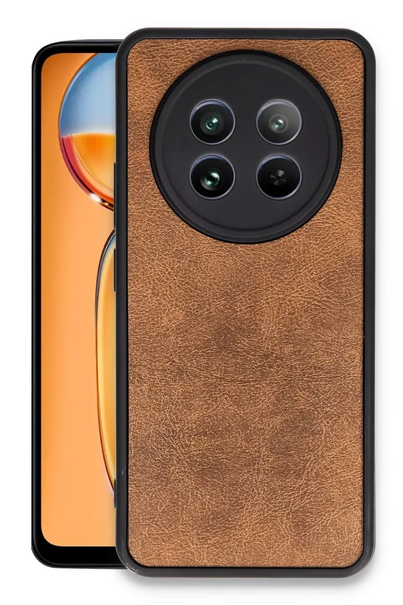 Realme 12 5G Kılıf Aras Deri Kapak - Taba Realme 12 5G Kılıf Aras Deri Kapak - Taba