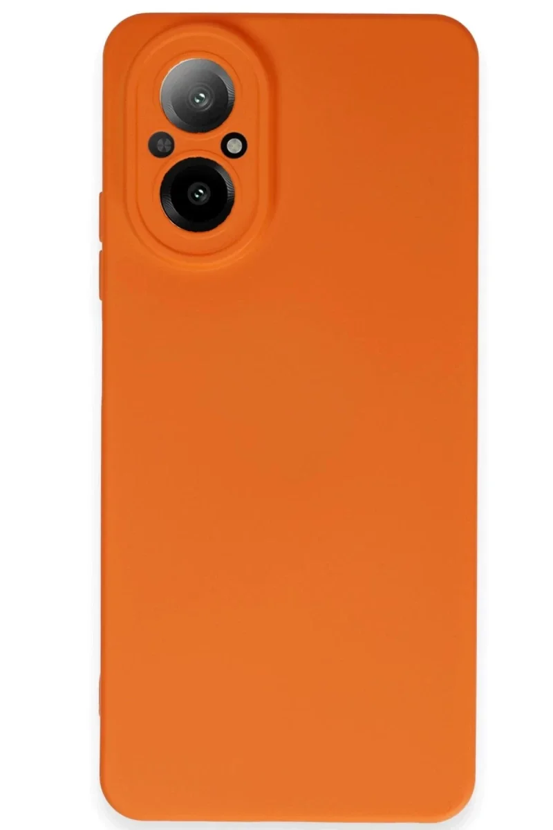 Realme 12 Lite Kılıf Nano içi Kadife Silikon - Turuncu