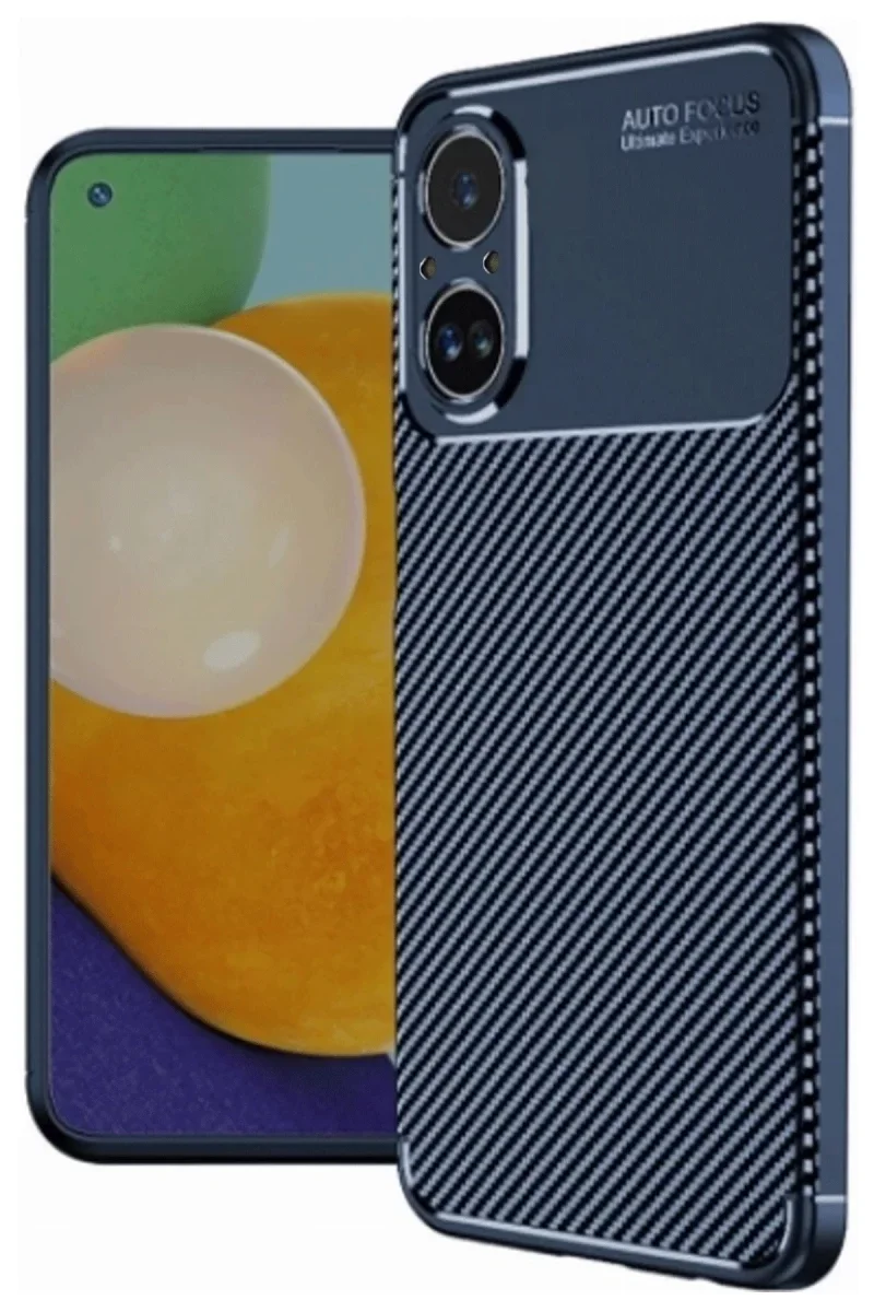 Realme 12 Lite Kılıf Auto Focus Karbon Kapak - Lacivert Realme 12 Lite Kılıf Auto Focus Karbon Kapak - Lacivert