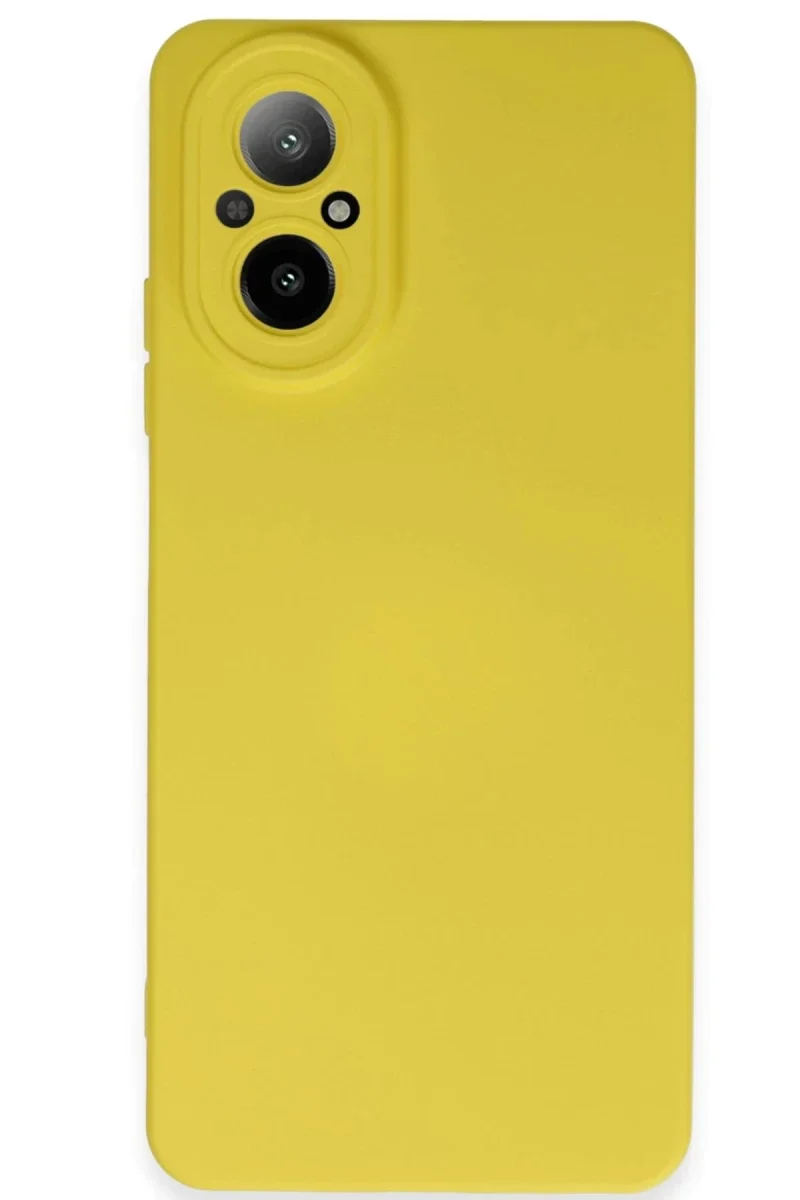 Realme 12 Lite Kılıf Nano içi Kadife Silikon - Sarı Realme 12 Lite Kılıf Nano içi Kadife Silikon - Sarı