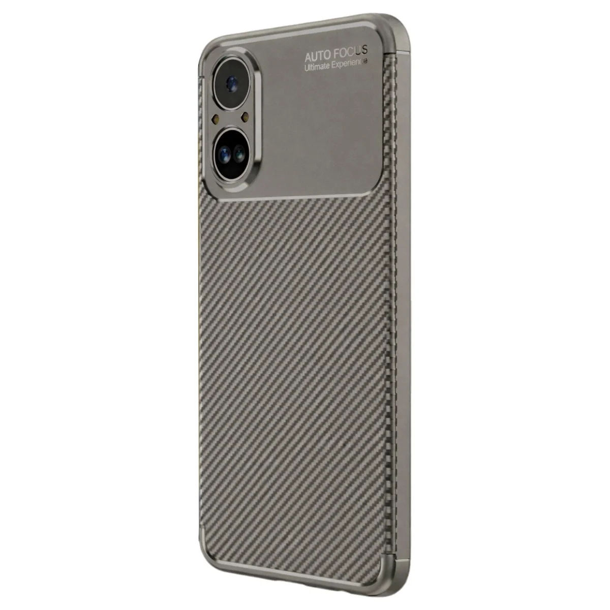 Realme 12 Lite Kılıf Auto Focus Karbon Kapak - Gri Realme 12 Lite Kılıf Auto Focus Karbon Kapak - Gri