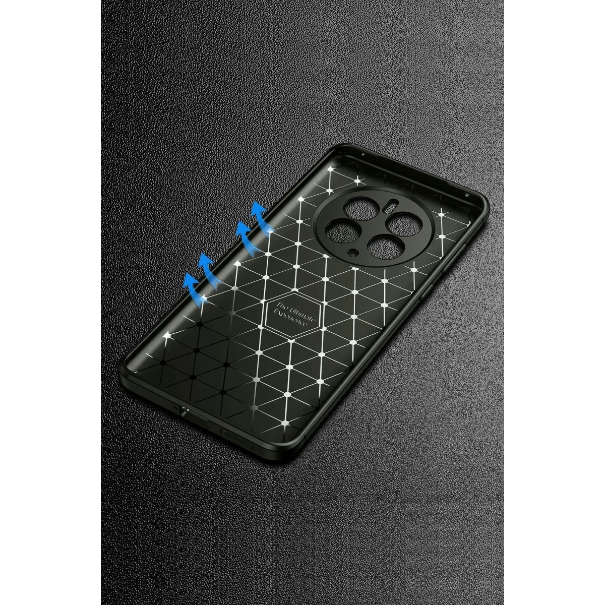 Realme 12 Pro Plus Kılıf Auto Focus Karbon Kapak - Gri