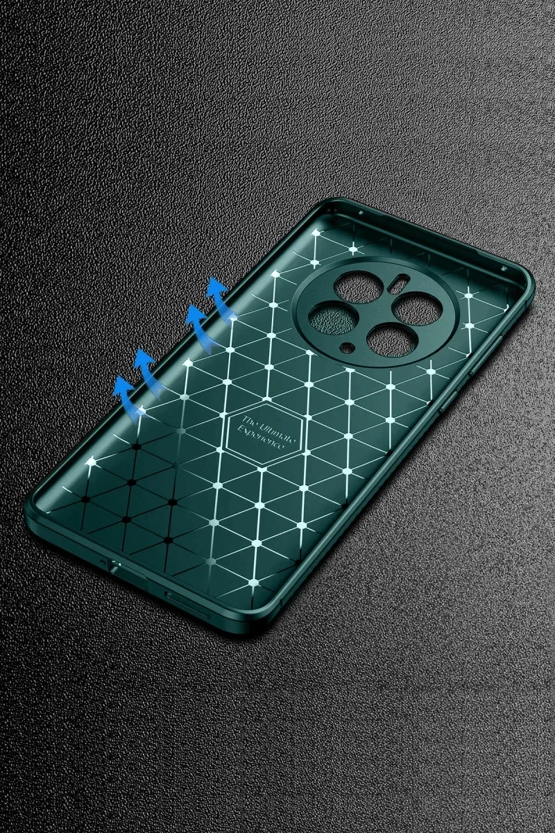Realme 12 Pro Plus Kılıf Auto Focus Karbon Kapak - Koyu Yeşil Realme 12 Pro Plus Kılıf Auto Focus Karbon Kapak - Koyu Yeşil
