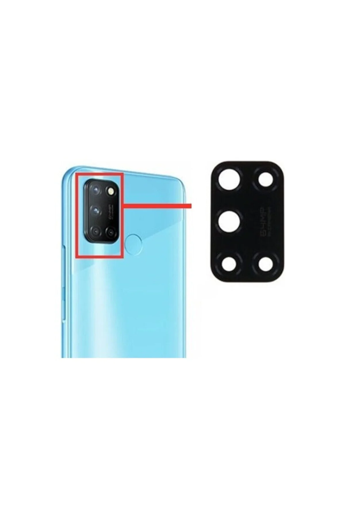 Realme 7i Kamera Lensi Camı RMX2103