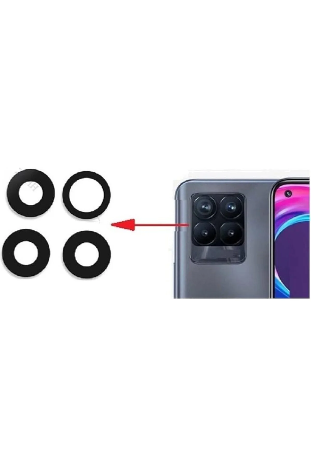 Realme 8i İle Uyumlu Kamera Camı