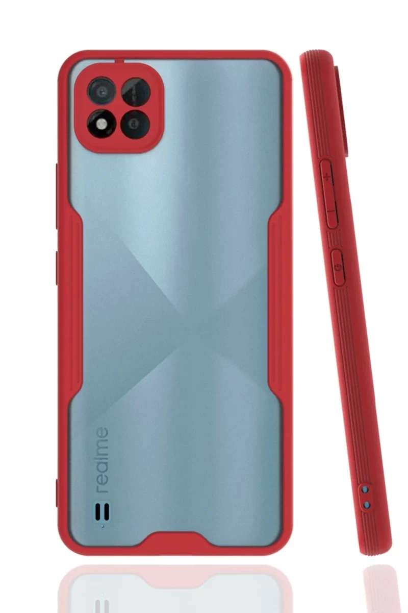 Realme C11 2021 Kılıf Platin Silikon - Kırmızı Realme C11 2021 Kılıf Platin Silikon - Kırmızı