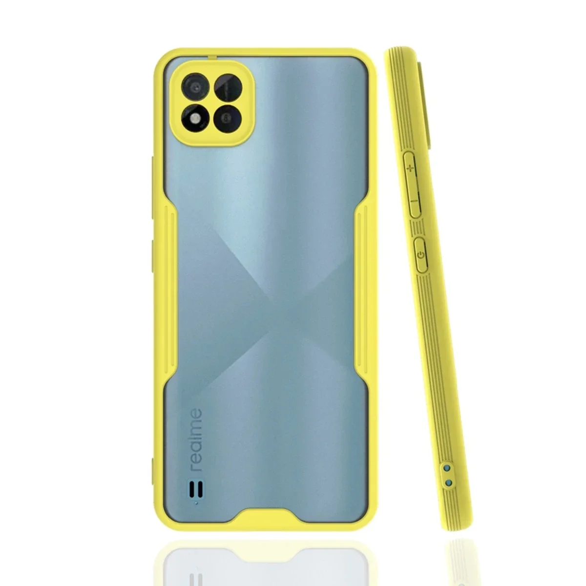 Realme C11 2021 Kılıf Platin Silikon - Sarı